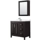 A thumbnail of the Wyndham Collection WCV252536S-Left-VCA-MED Dark Espresso / White Cultured Marble Top / Polished Chrome Hardware