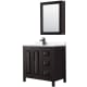 A thumbnail of the Wyndham Collection WCV252536S-Left-VCA-MED Dark Espresso / Carrara Cultured Marble Top / Matte Black Hardware