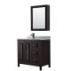 A thumbnail of the Wyndham Collection WCV252536SUNSMED Dark Espresso / White Carrara Marble Top / Matte Black Hardware