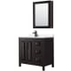 A thumbnail of the Wyndham Collection WCV252536S-Left-VCA-MED Dark Espresso / White Cultured Marble Top / Matte Black Hardware