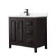 A thumbnail of the Wyndham Collection WCV252536S-QTZ-UNSMXX Dark Espresso / White Quartz Top / Matte Black Hardware