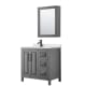 A thumbnail of the Wyndham Collection WCV252536S-QTZ-UNSMED Dark Gray / Giotto Quartz Top / Matte Black Hardware