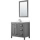 A thumbnail of the Wyndham Collection WCV252536S-Left-VCA-M24 Dark Gray / Carrara Cultured Marble Top / Polished Chrome Hardware