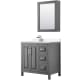 A thumbnail of the Wyndham Collection WCV252536S-Left-VCA-MED Dark Gray / Carrara Cultured Marble Top / Polished Chrome Hardware