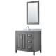 A thumbnail of the Wyndham Collection WCV252536SUNSM24 Dark Gray / White Carrara Marble Top / Polished Chrome Hardware