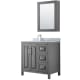 A thumbnail of the Wyndham Collection WCV252536SUNSMED Dark Gray / White Carrara Marble Top / Polished Chrome Hardware