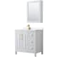 A thumbnail of the Wyndham Collection WCV252536S-Left-VCA-MED White / Carrara Cultured Marble Top / Brushed Gold Hardware