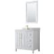 A thumbnail of the Wyndham Collection WCV252536SUNSM24 White / White Carrara Marble Top / Brushed Gold Hardware