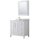 A thumbnail of the Wyndham Collection WCV252536SUNSMED White / White Carrara Marble Top / Brushed Gold Hardware