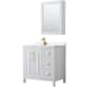 A thumbnail of the Wyndham Collection WCV252536S-Left-VCA-MED White / White Cultured Marble Top / Brushed Gold Hardware