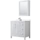 A thumbnail of the Wyndham Collection WCV252536S-Left-VCA-MED White / Carrara Cultured Marble Top / Polished Chrome Hardware