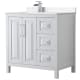 A thumbnail of the Wyndham Collection WCV252536S-Left-VCA-MXX White / Carrara Cultured Marble Top / Polished Chrome Hardware