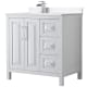 A thumbnail of the Wyndham Collection WCV252536S-Left-VCA-MXX White / White Cultured Marble Top / Polished Chrome Hardware