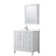 A thumbnail of the Wyndham Collection WCV252536S-QTZ-UNSMED White / White Quartz Top / Polished Chrome Hardware