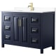 A thumbnail of the Wyndham Collection WCV252548S-VCA-MXX Dark Blue / White Cultured Marble Top / Brushed Gold Hardware