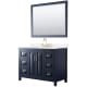 A thumbnail of the Wyndham Collection WCV252548S-QTZ-US3M46 Dark Blue / White Quartz Top / Brushed Gold Hardware