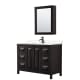 A thumbnail of the Wyndham Collection WCV252548S-VCA-MED Dark Espresso / Carrara Cultured Marble Top / Matte Black Hardware