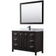 A thumbnail of the Wyndham Collection WCV252548SUNSM46 Dark Espresso / White Carrara Marble Top / Matte Black Hardware