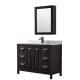 A thumbnail of the Wyndham Collection WCV252548SUNSMED Dark Espresso / White Carrara Marble Top / Matte Black Hardware