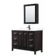 A thumbnail of the Wyndham Collection WCV252548S-VCA-MED Dark Espresso / White Cultured Marble Top / Matte Black Hardware