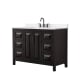 A thumbnail of the Wyndham Collection WCV252548S-QTZ-US3MXX Dark Espresso / White Quartz Top / Matte Black Hardware