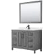 A thumbnail of the Wyndham Collection WCV252548S-QTZ-UNSM46 Dark Gray / Giotto Quartz Top / Matte Black Hardware