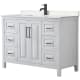 A thumbnail of the Wyndham Collection WCV252548S-VCA-MXX White / Carrara Cultured Marble Top / Matte Black Hardware