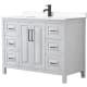 A thumbnail of the Wyndham Collection WCV252548S-VCA-MXX White / White Cultured Marble Top / Matte Black Hardware