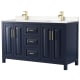 A thumbnail of the Wyndham Collection WCV252560D-VCA-MXX Dark Blue / Carrara Cultured Marble Top / Brushed Gold Hardware