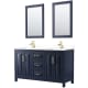 A thumbnail of the Wyndham Collection WCV252560D-VCA-M24 Dark Blue / White Cultured Marble Top / Brushed Gold Hardware