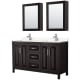 A thumbnail of the Wyndham Collection WCV252560D-VCA-MED Dark Espresso / Carrara Cultured Marble Top / Polished Chrome Hardware