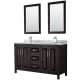 A thumbnail of the Wyndham Collection WCV252560DUNSM24 Dark Espresso / White Carrara Marble Top / Polished Chrome Hardware