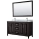 A thumbnail of the Wyndham Collection WCV252560DUNSM58 Dark Espresso / White Carrara Marble Top / Polished Chrome Hardware