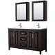 A thumbnail of the Wyndham Collection WCV252560D-VCA-MED Dark Espresso / White Cultured Marble Top / Polished Chrome Hardware