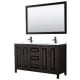 A thumbnail of the Wyndham Collection WCV252560D-VCA-M58 Dark Espresso / White Cultured Marble Top / Matte Black Hardware