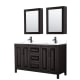 A thumbnail of the Wyndham Collection WCV252560D-VCA-MED Dark Espresso / White Cultured Marble Top / Matte Black Hardware