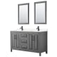 A thumbnail of the Wyndham Collection WCV252560D-VCA-M24 Dark Gray / Carrara Cultured Marble Top / Matte Black Hardware