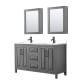 A thumbnail of the Wyndham Collection WCV252560D-VCA-MED Dark Gray / White Cultured Marble Top / Matte Black Hardware