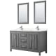 A thumbnail of the Wyndham Collection WCV252560D-VCA-M24 Dark Gray / Carrara Cultured Marble Top / Polished Chrome Hardware