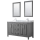 A thumbnail of the Wyndham Collection WCV252560DUNSM24 Dark Gray / White Carrara Marble Top / Polished Chrome Hardware