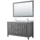 A thumbnail of the Wyndham Collection WCV252560DUNSM58 Dark Gray / White Carrara Marble Top / Polished Chrome Hardware