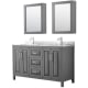 A thumbnail of the Wyndham Collection WCV252560DUNSMED Dark Gray / White Carrara Marble Top / Polished Chrome Hardware