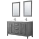 A thumbnail of the Wyndham Collection WCV252560D-VCA-M24 Dark Gray / White Cultured Marble Top / Polished Chrome Hardware