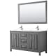 A thumbnail of the Wyndham Collection WCV252560D-VCA-M58 Dark Gray / White Cultured Marble Top / Polished Chrome Hardware