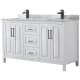 A thumbnail of the Wyndham Collection WCV252560DUNSMXX White / White Carrara Marble Top / Matte Black Hardware