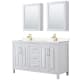 A thumbnail of the Wyndham Collection WCV252560D-VCA-MED White / Carrara Cultured Marble Top / Brushed Gold Hardware