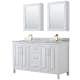 A thumbnail of the Wyndham Collection WCV252560DUNSMED White / White Carrara Marble Top / Brushed Gold Hardware