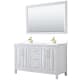A thumbnail of the Wyndham Collection WCV252560D-VCA-M58 White / White Cultured Marble Top / Brushed Gold Hardware