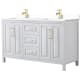 A thumbnail of the Wyndham Collection WCV252560D-VCA-MXX White / White Cultured Marble Top / Brushed Gold Hardware