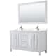 A thumbnail of the Wyndham Collection WCV252560D-VCA-M58 White / Carrara Cultured Marble Top / Polished Chrome Hardware